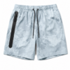 Light Blue Tie-Dye Straight Fit Shorts