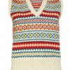 Cream Fair Isle Sleeveless Sweater Vest