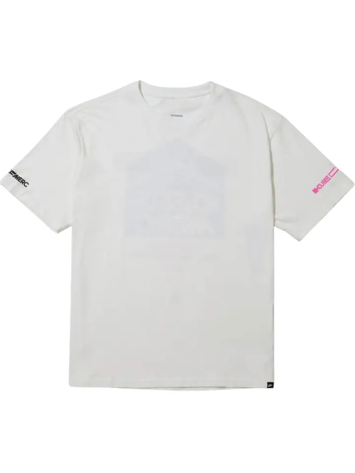 Off-White Short-Sleeve T-Shirt with Geometric Print